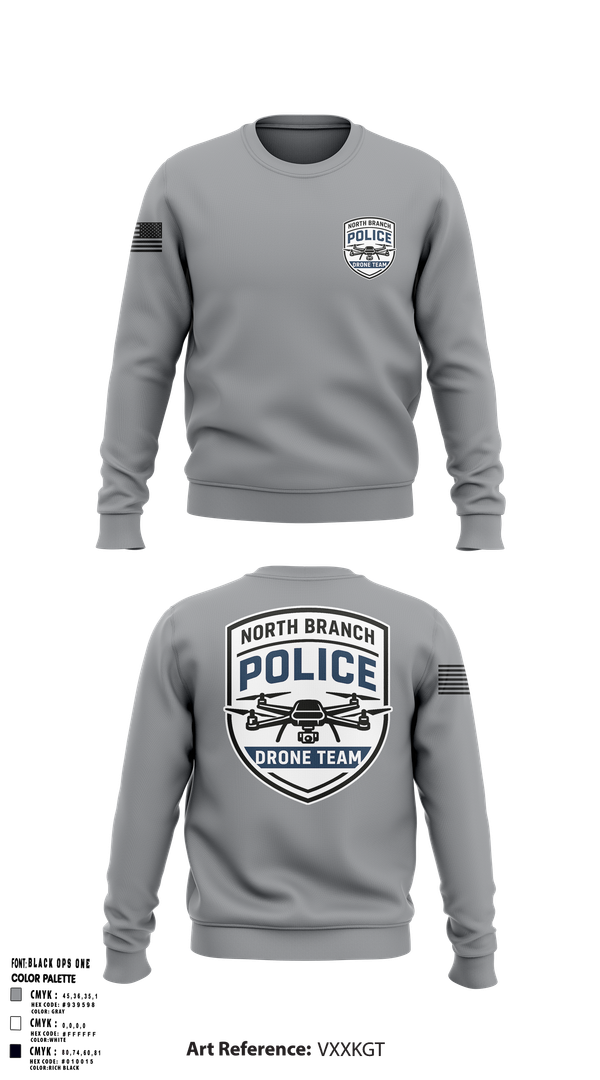 Crew Neck Sweatshirt, North Branch Police Dept., , Teamtime, Team time, sublimation, custom sports apparel, team uniforms, spirit wear, spiritwear, sports uniforms, custom shirts, team store, custom team store, fundraiser sports, apparel fundraiser