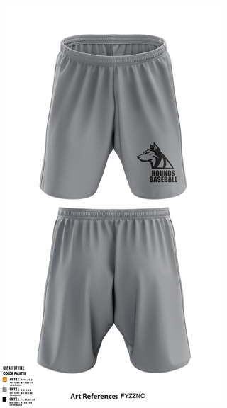 Athletic Shorts With Pockets, Hounds, Baseball, Teamtime, Team time, sublimation, custom sports apparel, team uniforms, spirit wear, spiritwear, sports uniforms, custom shirts, team store, custom team store, fundraiser sports, apparel fundraiser