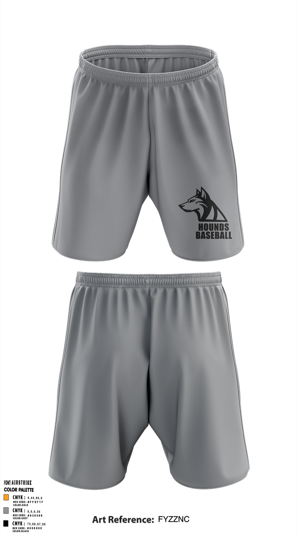 Athletic Shorts With Pockets, Hounds, Baseball, Teamtime, Team time, sublimation, custom sports apparel, team uniforms, spirit wear, spiritwear, sports uniforms, custom shirts, team store, custom team store, fundraiser sports, apparel fundraiser