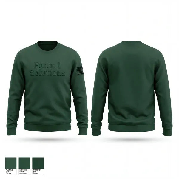 Crew Neck Sweatshirt, Force 1 Solutions, Police, Teamtime, Team time, sublimation, custom sports apparel, team uniforms, spirit wear, spiritwear, sports uniforms, custom shirts, team store, custom team store, fundraiser sports, apparel fundraiser