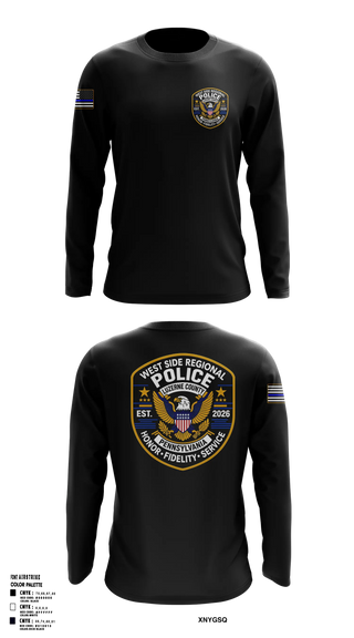 Long Sleeve Performance Shirt, West Side regional police department, Police, Teamtime, Team time, sublimation, custom sports apparel, team uniforms, spirit wear, spiritwear, sports uniforms, custom shirts, team store, custom team store, fundraiser sports, apparel fundraiser