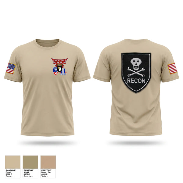 Old School Cotton Feel Shirt, Recon plt 187th combat brigade team, Army, Teamtime, Team time, sublimation, custom sports apparel, team uniforms, spirit wear, spiritwear, sports uniforms, custom shirts, team store, custom team store, fundraiser sports, apparel fundraiser