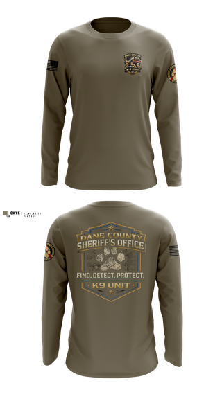 Long Sleeve Performance Shirt, Dane County K9, Police, Teamtime, Team time, sublimation, custom sports apparel, team uniforms, spirit wear, spiritwear, sports uniforms, custom shirts, team store, custom team store, fundraiser sports, apparel fundraiser