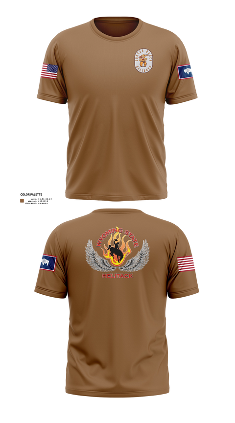 Short Sleeve Performance Shirt, Wyoming state helitack, Fire Department, Teamtime, Team time, sublimation, custom sports apparel, team uniforms, spirit wear, spiritwear, sports uniforms, custom shirts, team store, custom team store, fundraiser sports, apparel fundraiser