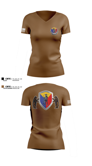 Womens Short Sleeve Vneck Shirt, Camp Crowder HHC, , Teamtime, Team time, sublimation, custom sports apparel, team uniforms, spirit wear, spiritwear, sports uniforms, custom shirts, team store, custom team store, fundraiser sports, apparel fundraiser