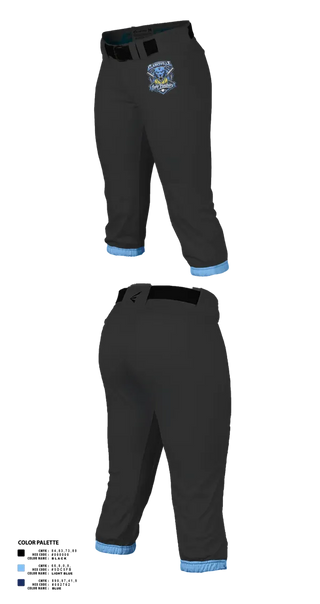 Softball Pants, Clarksville Lady Panters, Softball, Teamtime, Team time, sublimation, custom sports apparel, team uniforms, spirit wear, spiritwear, sports uniforms, custom shirts, team store, custom team store, fundraiser sports, apparel fundraiser