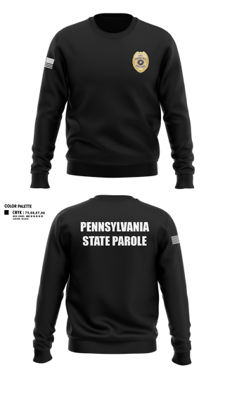 Crew Neck Sweatshirt, Pennsylvania State Parole, Police, Teamtime, Team time, sublimation, custom sports apparel, team uniforms, spirit wear, spiritwear, sports uniforms, custom shirts, team store, custom team store, fundraiser sports, apparel fundraiser