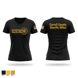 Womens Short Sleeve Vneck Shirt, Carroll County Sheriff's Office, Police, Teamtime, Team time, sublimation, custom sports apparel, team uniforms, spirit wear, spiritwear, sports uniforms, custom shirts, team store, custom team store, fundraiser sports, apparel fundraiser