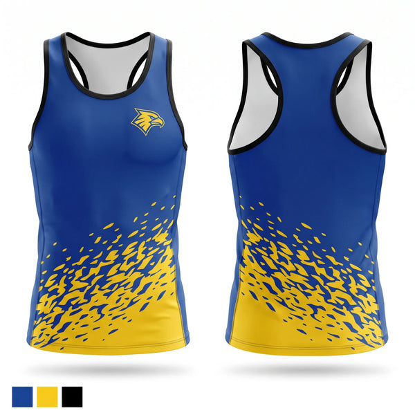 Mens Track Singlet, Ashland Bluejays, Cross Country, Teamtime, Team time, sublimation, custom sports apparel, team uniforms, spirit wear, spiritwear, sports uniforms, custom shirts, team store, custom team store, fundraiser sports, apparel fundraiser