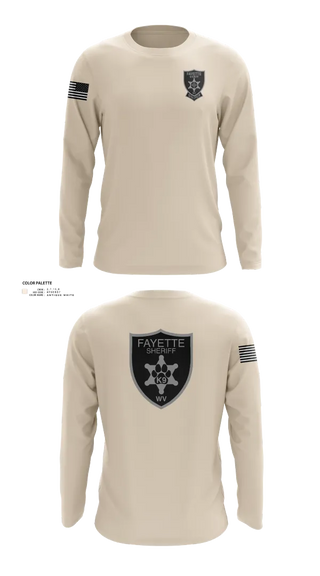 Long Sleeve Performance Shirt, Fayette County Sheriff WV, Police, Teamtime, Team time, sublimation, custom sports apparel, team uniforms, spirit wear, spiritwear, sports uniforms, custom shirts, team store, custom team store, fundraiser sports, apparel fundraiser