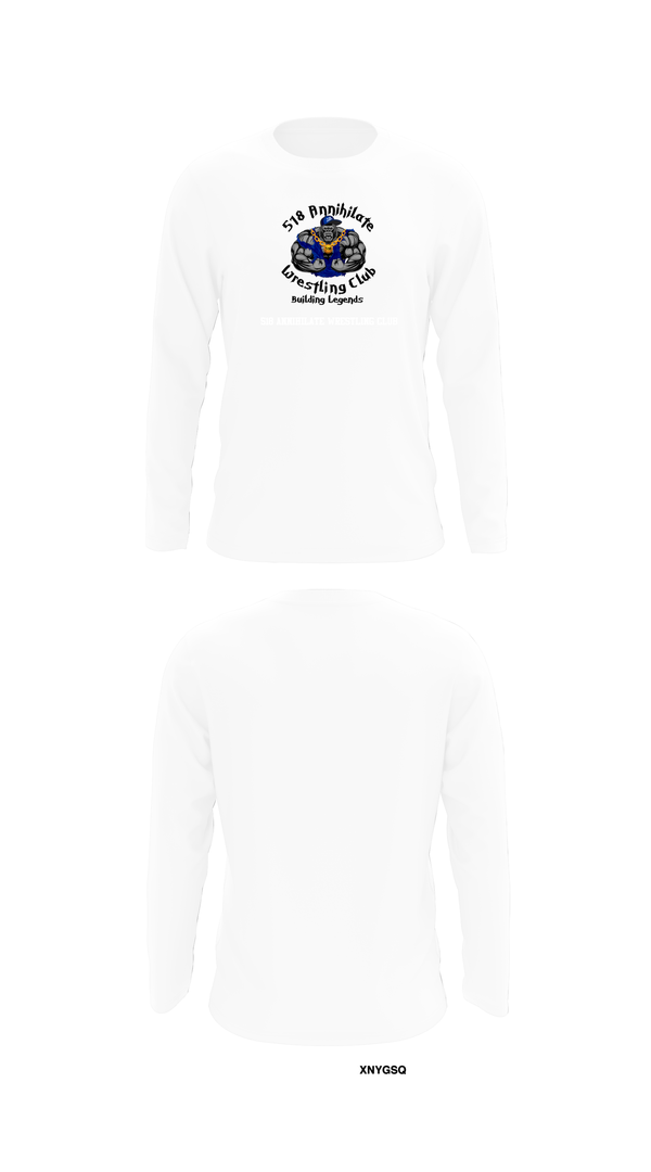 Long Sleeve Performance Shirt, 518 Annihilate Wrestling Club, Wrestling, Teamtime, Team time, sublimation, custom sports apparel, team uniforms, spirit wear, spiritwear, sports uniforms, custom shirts, team store, custom team store, fundraiser sports, apparel fundraiser