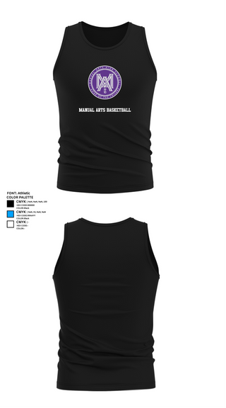 Tank Top, Manual Arts Basketball, Men's Basketball, Teamtime, Team time, sublimation, custom sports apparel, team uniforms, spirit wear, spiritwear, sports uniforms, custom shirts, team store, custom team store, fundraiser sports, apparel fundraiser