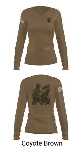 Womens Long Sleeve Vneck Shirt, 2/11 Battery H, Marines, Teamtime, Team time, sublimation, custom sports apparel, team uniforms, spirit wear, spiritwear, sports uniforms, custom shirts, team store, custom team store, fundraiser sports, apparel fundraiser