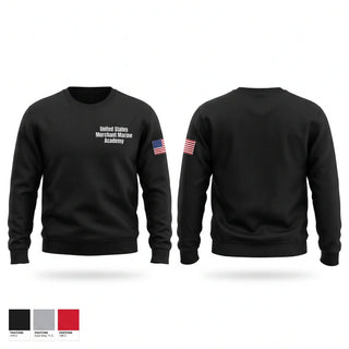 Crew Neck Sweatshirt, United States Merchant Marine Academy, Navy, Teamtime, Team time, sublimation, custom sports apparel, team uniforms, spirit wear, spiritwear, sports uniforms, custom shirts, team store, custom team store, fundraiser sports, apparel fundraiser