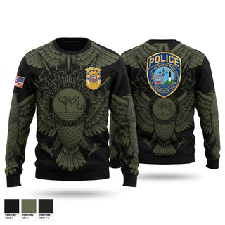 Crew Neck Sweatshirt, NAS Pensacola Police / Security Forces, Navy, Teamtime, Team time, sublimation, custom sports apparel, team uniforms, spirit wear, spiritwear, sports uniforms, custom shirts, team store, custom team store, fundraiser sports, apparel fundraiser