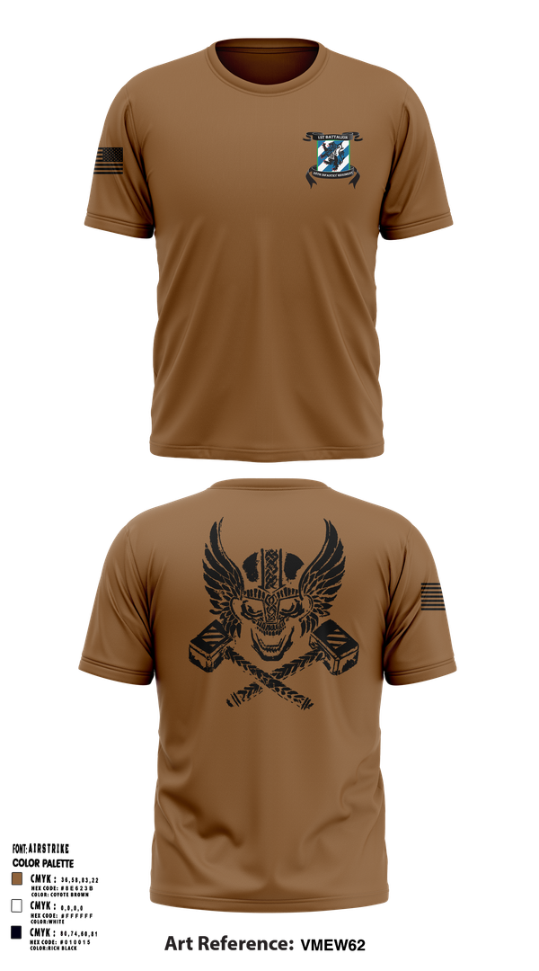 Old School Cotton Feel Shirt, Crusher Company 1-28 Infantry Regiment, Army, Teamtime, Team time, sublimation, custom sports apparel, team uniforms, spirit wear, spiritwear, sports uniforms, custom shirts, team store, custom team store, fundraiser sports, apparel fundraiser