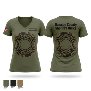 Womens Short Sleeve Vneck Shirt, Dawson County Sheriffs Office, Police, Teamtime, Team time, sublimation, custom sports apparel, team uniforms, spirit wear, spiritwear, sports uniforms, custom shirts, team store, custom team store, fundraiser sports, apparel fundraiser