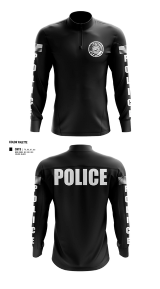 Quarter Zip Jacket, Fort Walton Beach Police Department, Police, Teamtime, Team time, sublimation, custom sports apparel, team uniforms, spirit wear, spiritwear, sports uniforms, custom shirts, team store, custom team store, fundraiser sports, apparel fundraiser