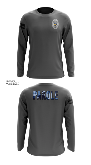 Long Sleeve Performance Shirt, Adult Parole Authority, Police, Teamtime, Team time, sublimation, custom sports apparel, team uniforms, spirit wear, spiritwear, sports uniforms, custom shirts, team store, custom team store, fundraiser sports, apparel fundraiser