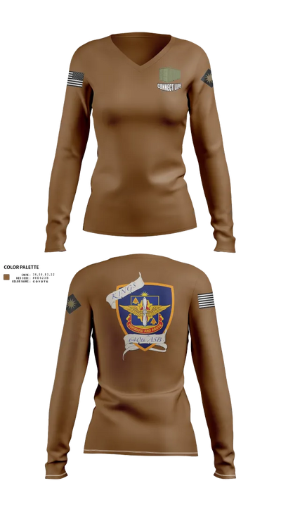 640th ASB Bravo Company 67727556 Women's Long Sleeve V-neck Shirt - 21