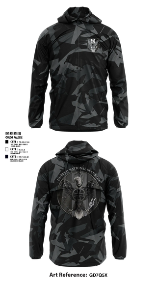 Windbreaker, United National Security, Police, Teamtime, Team time, sublimation, custom sports apparel, team uniforms, spirit wear, spiritwear, sports uniforms, custom shirts, team store, custom team store, fundraiser sports, apparel fundraiser