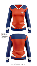 Millville Thunderbolts Field Hockey 70154258 Women's Long Sleeve V-neck Shirt - 1