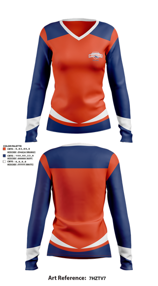 Womens Long Sleeve Vneck Shirt, Millville Thunderbolts Field Hockey, Field Hockey, Teamtime, Team time, sublimation, custom sports apparel, team uniforms, spirit wear, spiritwear, sports uniforms, custom shirts, team store, custom team store, fundraiser sports, apparel fundraiser