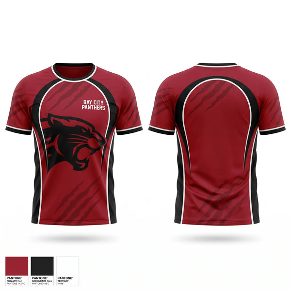 Short Sleeve Performance Shirt, Bay city panthers, Softball, Teamtime, Team time, sublimation, custom sports apparel, team uniforms, spirit wear, spiritwear, sports uniforms, custom shirts, team store, custom team store, fundraiser sports, apparel fundraiser