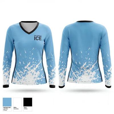 New Mexico I.C.E 88287753 Women's Long Sleeve V-neck Shirt - 1
