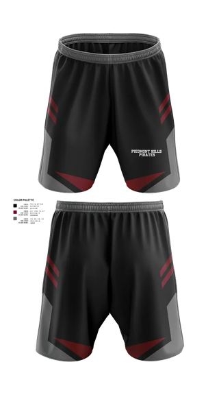 Athletic Shorts With Pockets, Piedmont Hills Pirates, Baseball, Teamtime, Team time, sublimation, custom sports apparel, team uniforms, spirit wear, spiritwear, sports uniforms, custom shirts, team store, custom team store, fundraiser sports, apparel fundraiser