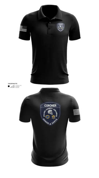 Short Sleeve Performance Polo, Pulaski County Coroner’s Office, Police, Teamtime, Team time, sublimation, custom sports apparel, team uniforms, spirit wear, spiritwear, sports uniforms, custom shirts, team store, custom team store, fundraiser sports, apparel fundraiser
