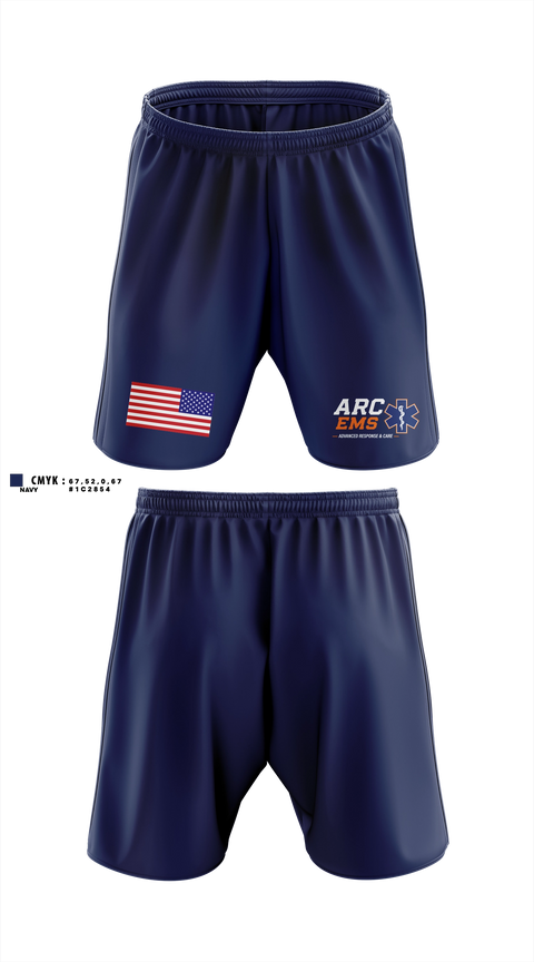 Athletic Shorts With Pockets, ARC EMS, EMS/EMT, Teamtime, Team time, sublimation, custom sports apparel, team uniforms, spirit wear, spiritwear, sports uniforms, custom shirts, team store, custom team store, fundraiser sports, apparel fundraiser