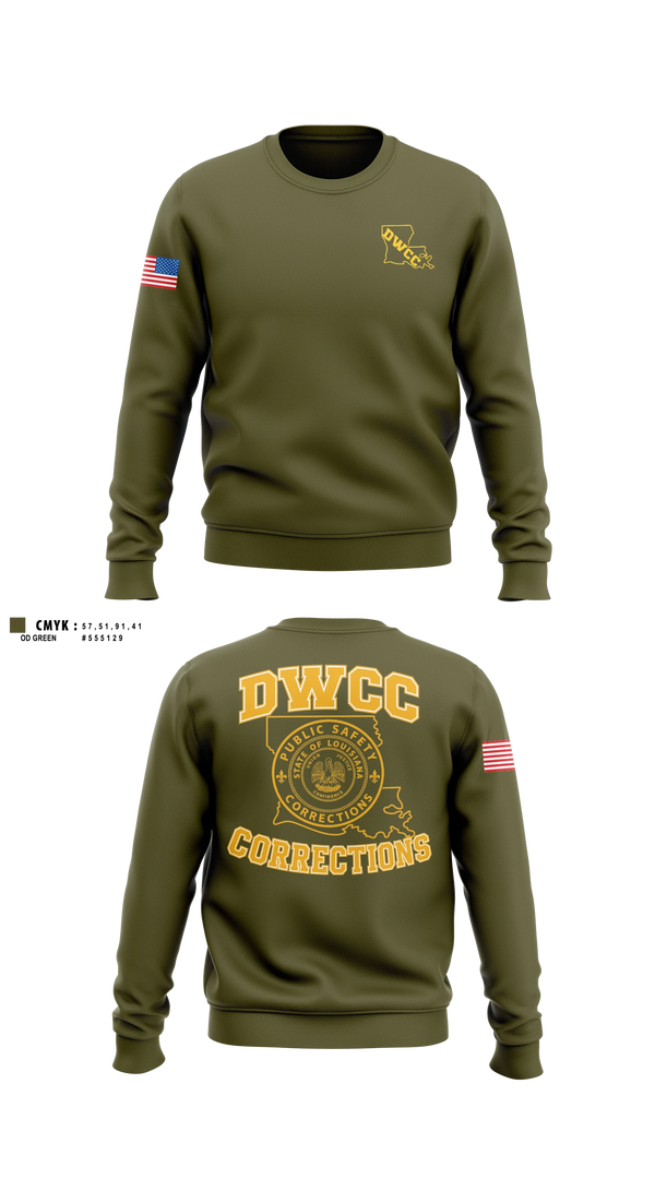 Crew Neck Sweatshirt, David Wade Correctional Center, Police, Teamtime, Team time, sublimation, custom sports apparel, team uniforms, spirit wear, spiritwear, sports uniforms, custom shirts, team store, custom team store, fundraiser sports, apparel fundraiser