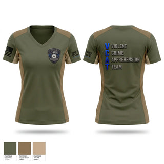 Womens Short Sleeve Vneck Shirt, Pine Bluff Police Department, Police, Teamtime, Team time, sublimation, custom sports apparel, team uniforms, spirit wear, spiritwear, sports uniforms, custom shirts, team store, custom team store, fundraiser sports, apparel fundraiser