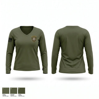 Womens Long Sleeve Vneck Shirt, Hamilton County Sheriff’s Office, Police, Teamtime, Team time, sublimation, custom sports apparel, team uniforms, spirit wear, spiritwear, sports uniforms, custom shirts, team store, custom team store, fundraiser sports, apparel fundraiser