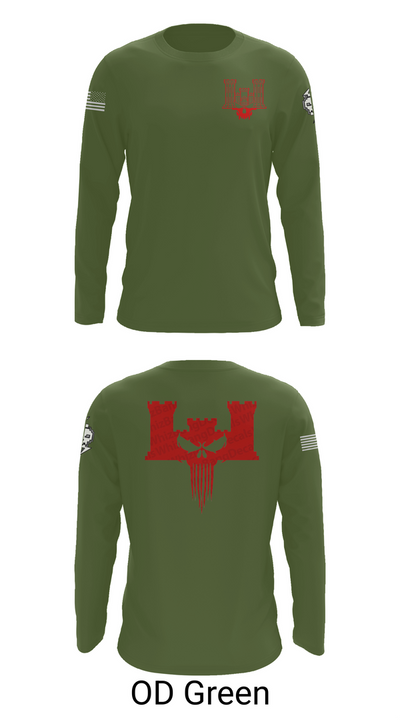 B co 334th BEB 63432042 Long Sleeve Performance Shirt 46