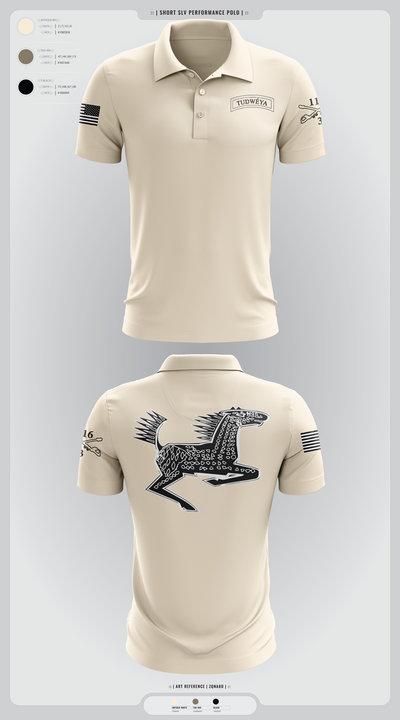 DET 1 HHC 3-116 CAV 15242630 Short Sleeve Performance Polo - 1