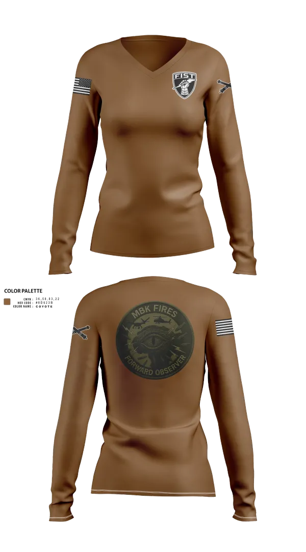 Womens Long Sleeve Vneck Shirt, 1-200, National Guard, Teamtime, Team time, sublimation, custom sports apparel, team uniforms, spirit wear, spiritwear, sports uniforms, custom shirts, team store, custom team store, fundraiser sports, apparel fundraiser