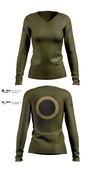 A Co 1-125 15040160 Women's Long Sleeve V-neck Shirt - 2