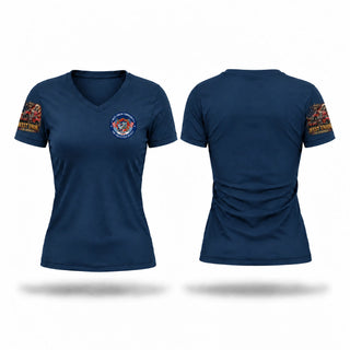 Womens Short Sleeve Vneck Shirt, West Union Community Fire Protection District, Fire Department, Teamtime, Team time, sublimation, custom sports apparel, team uniforms, spirit wear, spiritwear, sports uniforms, custom shirts, team store, custom team store, fundraiser sports, apparel fundraiser