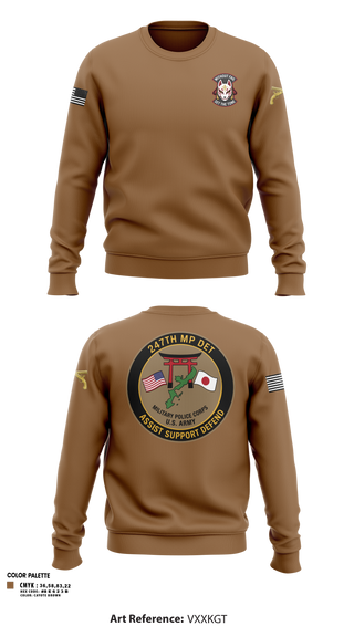 Crew Neck Sweatshirt, 247TH Military Police Detachment, Army, Teamtime, Team time, sublimation, custom sports apparel, team uniforms, spirit wear, spiritwear, sports uniforms, custom shirts, team store, custom team store, fundraiser sports, apparel fundraiser