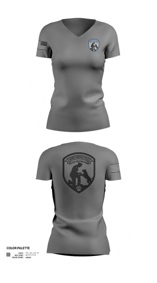 Womens Short Sleeve Vneck Shirt, Police Helping Paws, , Teamtime, Team time, sublimation, custom sports apparel, team uniforms, spirit wear, spiritwear, sports uniforms, custom shirts, team store, custom team store, fundraiser sports, apparel fundraiser