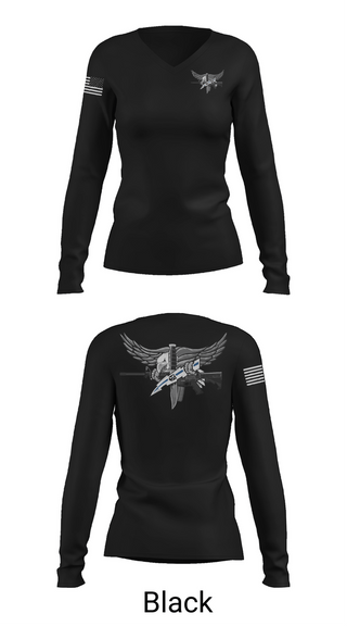 Womens Long Sleeve Vneck Shirt, Wilson Police SRT, Police, Teamtime, Team time, sublimation, custom sports apparel, team uniforms, spirit wear, spiritwear, sports uniforms, custom shirts, team store, custom team store, fundraiser sports, apparel fundraiser