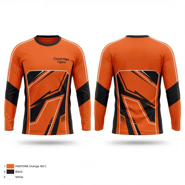 Long Sleeve Performance Shirt, Cambridge Tigers, Softball, Teamtime, Team time, sublimation, custom sports apparel, team uniforms, spirit wear, spiritwear, sports uniforms, custom shirts, team store, custom team store, fundraiser sports, apparel fundraiser