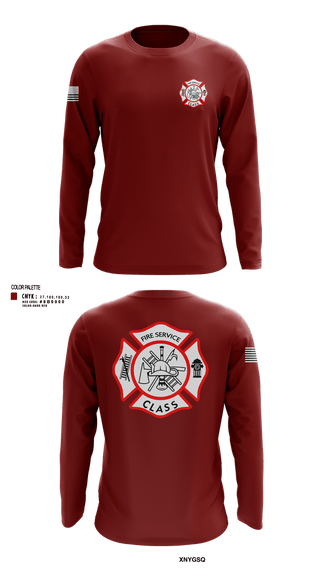 Long Sleeve Performance Shirt, Fire service class, Fire Department, Teamtime, Team time, sublimation, custom sports apparel, team uniforms, spirit wear, spiritwear, sports uniforms, custom shirts, team store, custom team store, fundraiser sports, apparel fundraiser