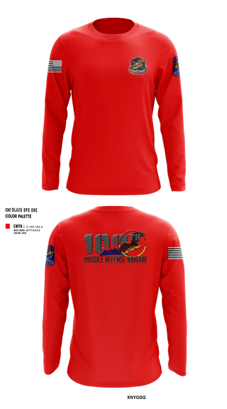 Long Sleeve Performance Shirt, 100th Missile Defense Brigade, , Teamtime, Team time, sublimation, custom sports apparel, team uniforms, spirit wear, spiritwear, sports uniforms, custom shirts, team store, custom team store, fundraiser sports, apparel fundraiser