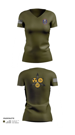 Womens Short Sleeve Vneck Shirt, , Army, Teamtime, Team time, sublimation, custom sports apparel, team uniforms, spirit wear, spiritwear, sports uniforms, custom shirts, team store, custom team store, fundraiser sports, apparel fundraiser