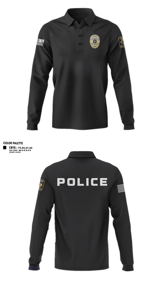 Long Sleeve Performance Polo, Police, Police, Teamtime, Team time, sublimation, custom sports apparel, team uniforms, spirit wear, spiritwear, sports uniforms, custom shirts, team store, custom team store, fundraiser sports, apparel fundraiser
