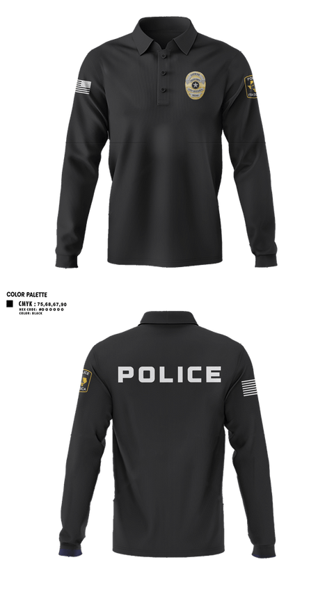 Long Sleeve Performance Polo, Police, Police, Teamtime, Team time, sublimation, custom sports apparel, team uniforms, spirit wear, spiritwear, sports uniforms, custom shirts, team store, custom team store, fundraiser sports, apparel fundraiser