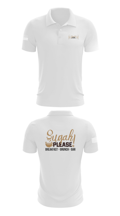Sugah Please Breakfast Brunch Bar 84715642 Short Sleeve Performance Polo - 9